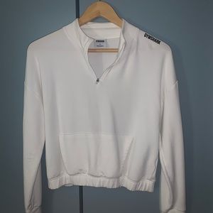 Gymshark White Cropped Pullover